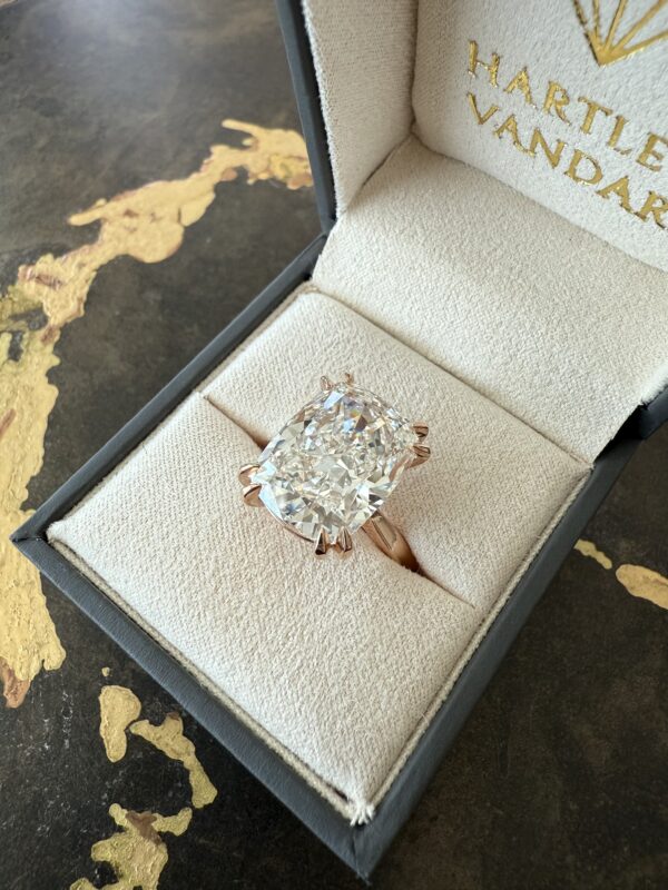 11.39 Carat Cushion Cut Diamond Ring