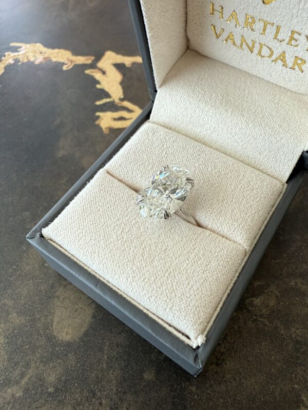 5.11 Carat Oval Cut Diamond Ring