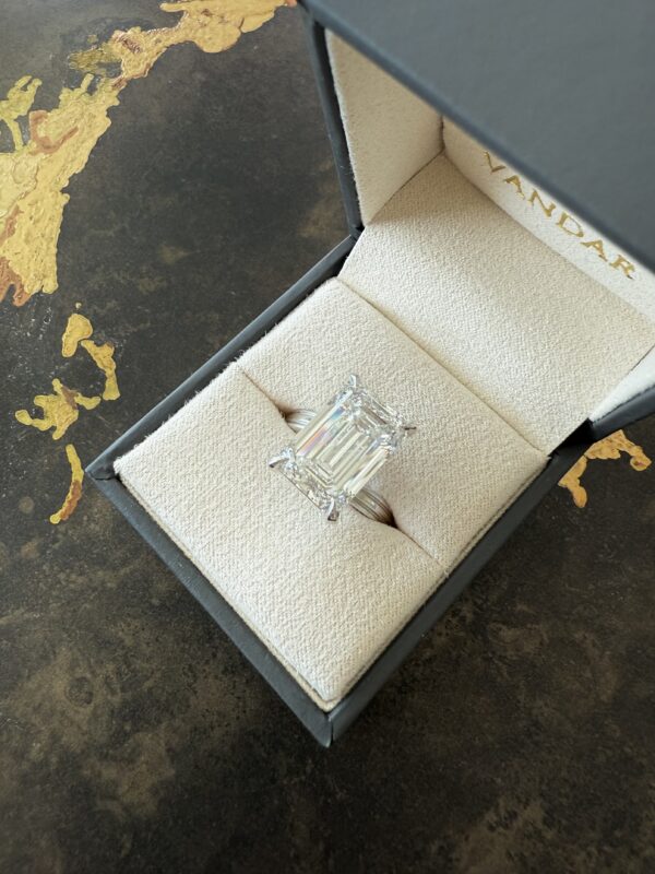 9.18 Carat Emerald Cut Diamond Ring