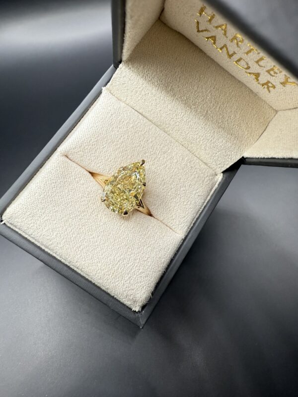 5.10 Carat Canary Yellow Diamond Ring — Internally Flawless - Image 2