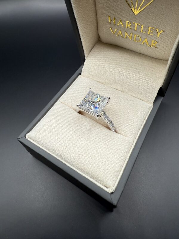 (SOLD) 4.25+ CTW Princess Cut Diamond Pave Ring