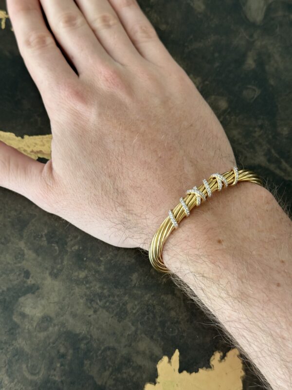 Rare David Yurman 18K Helena Center Station Bracelet - Image 3